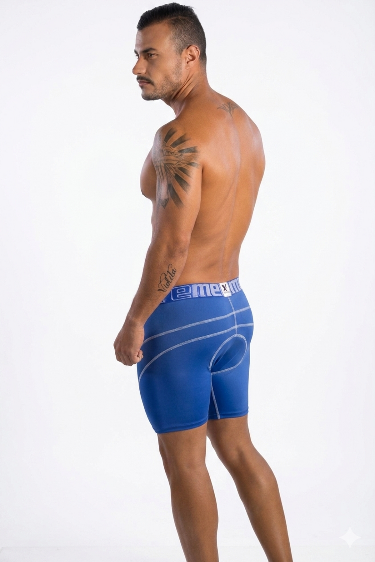 BOXER DEPORTIVO CON BADANA AZUL