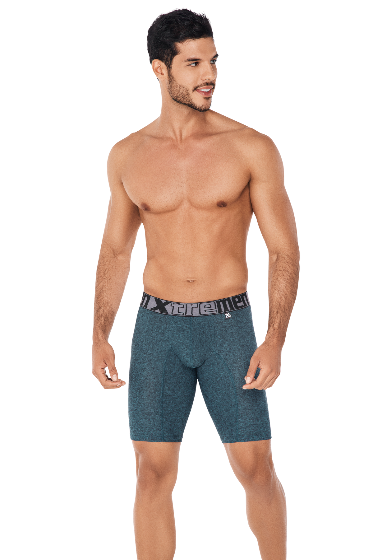 BOXER DEPORTIVO MICROFIBRA JASPED PETROLEO