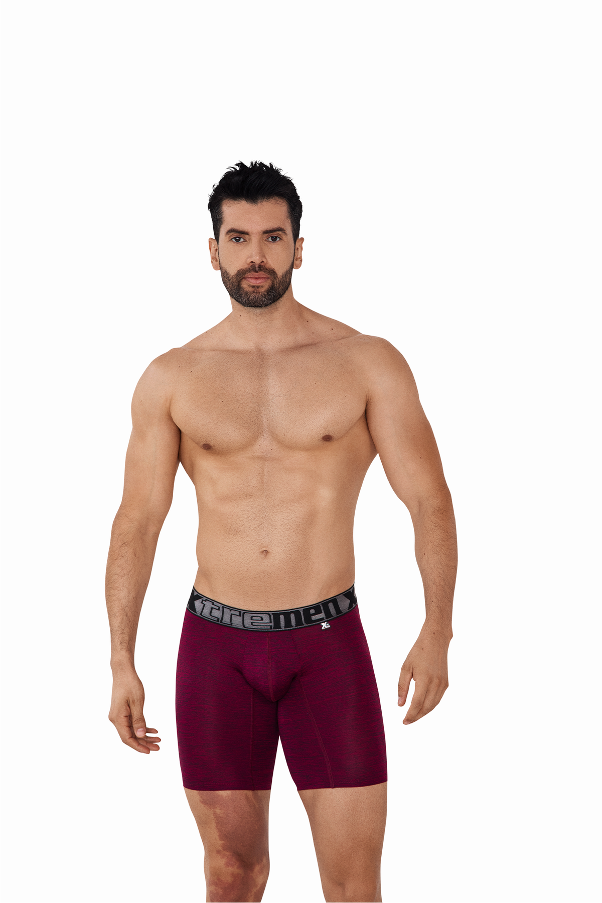 BOXER DEPORTIVO MICROF JASPED VINOTINTO