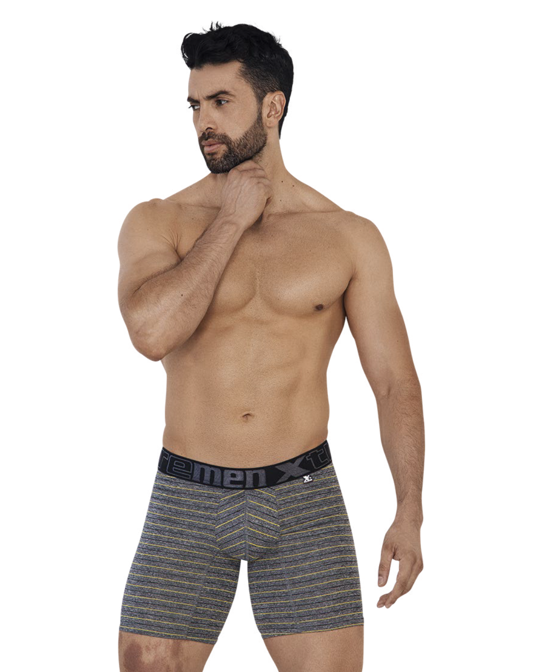 BOXER MICROFIBRA RAYAS AMARILLO