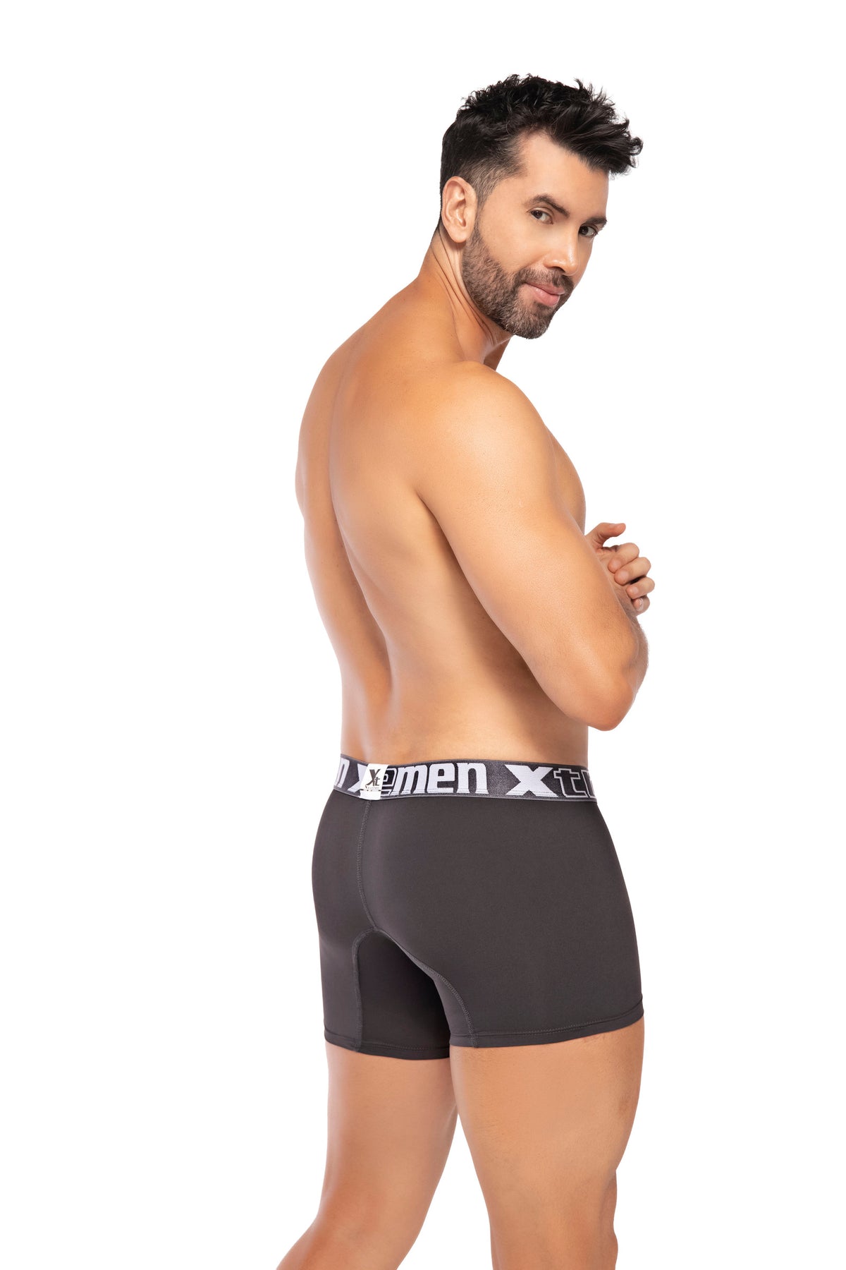 BOXER CLASICO CORTO NYLON GRIS OSC