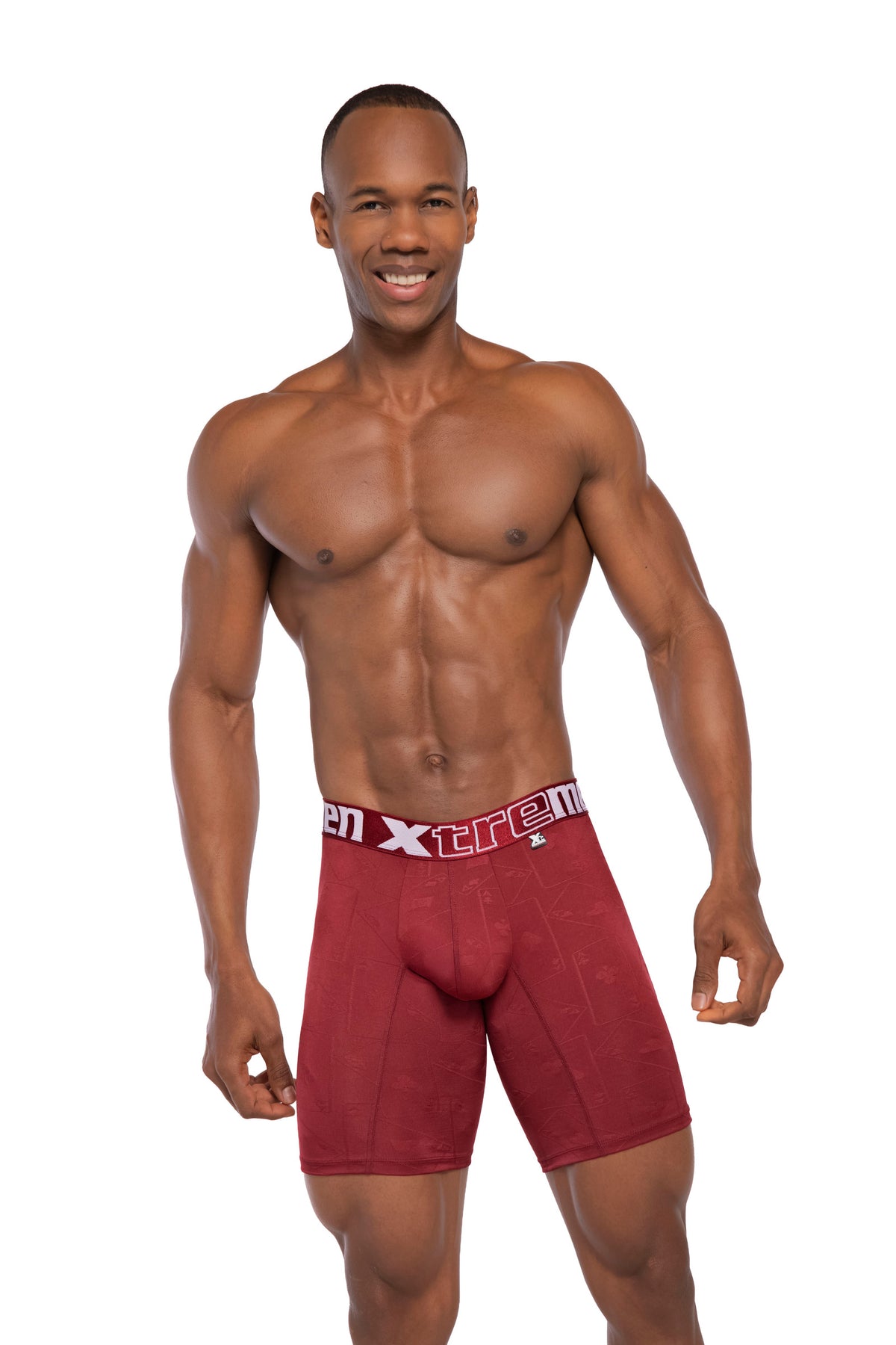 BOXERCLÁSICO LARGO MICROFIBRA NAIPE VINO