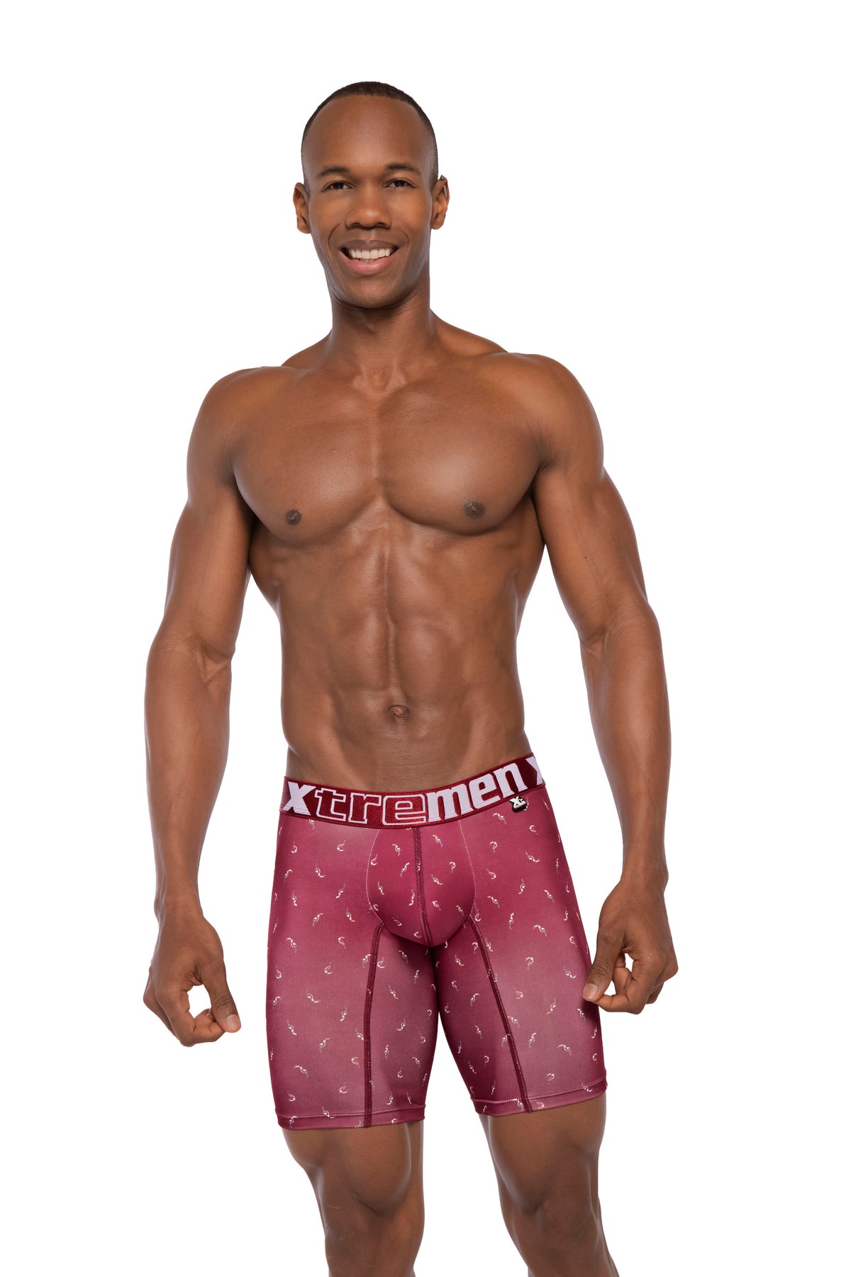 BOXER CLÁSICO LARGO MICROFIBRA SUBLIMADO TUCAN VINO