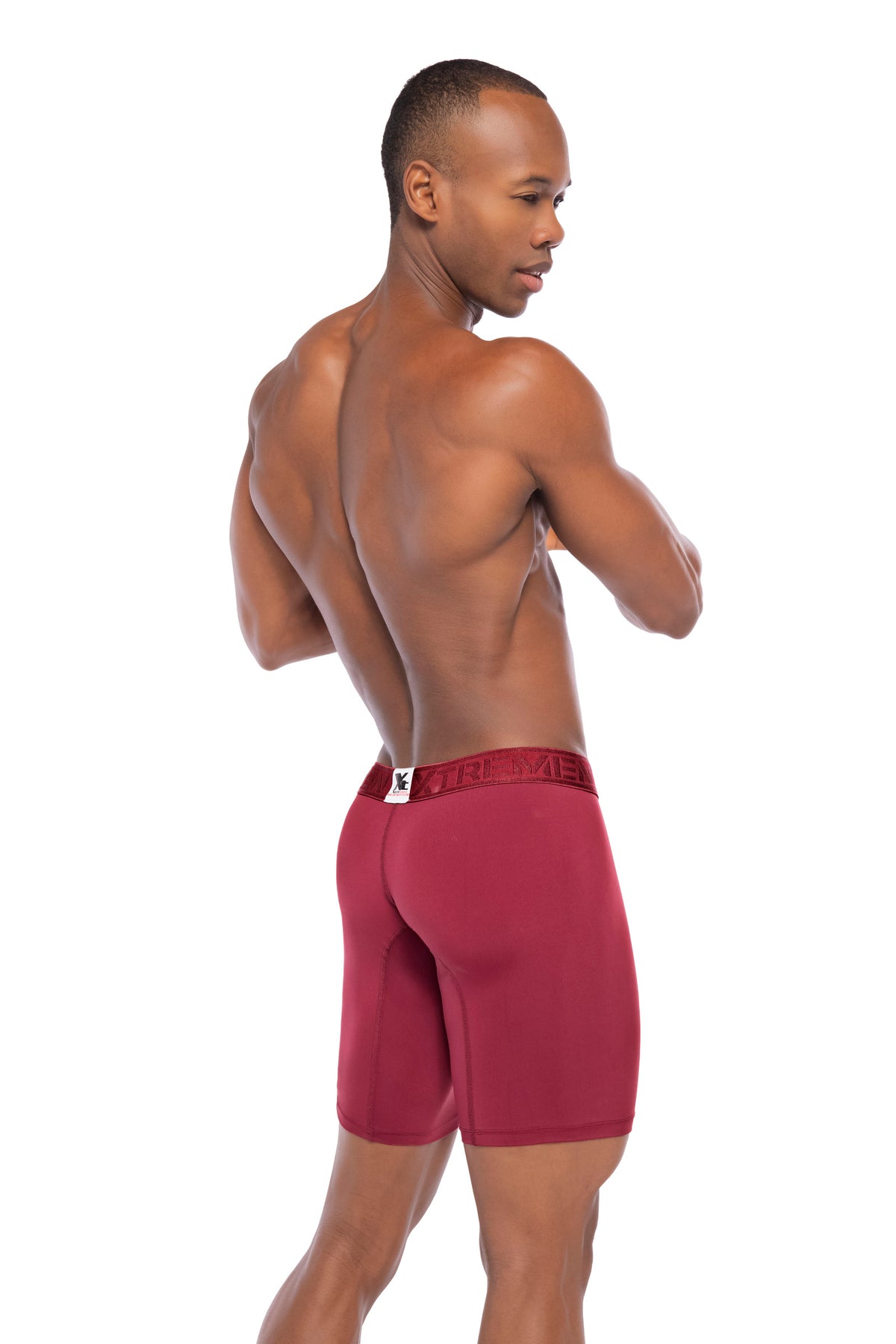 BOXER CLASICO LARGO NYLON VINO