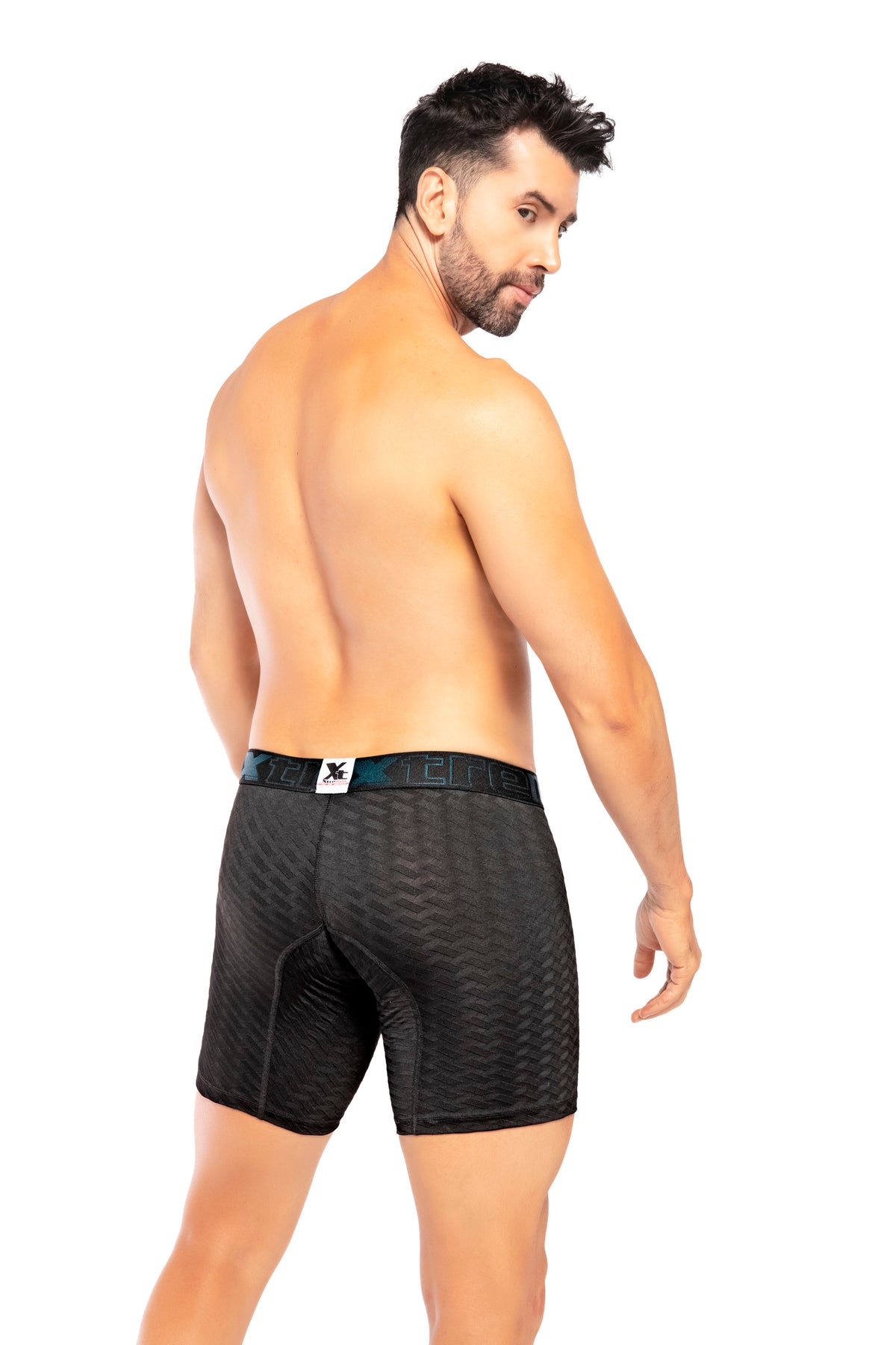 BOXER CLASICO LARGO MICROFIBRA JACQUARD RAYONEGRO