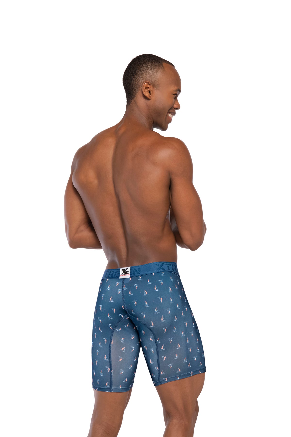 BOXER CLÁSICO LARGO MICROFIBRA SUBLIMADO VELERO PETROLEO