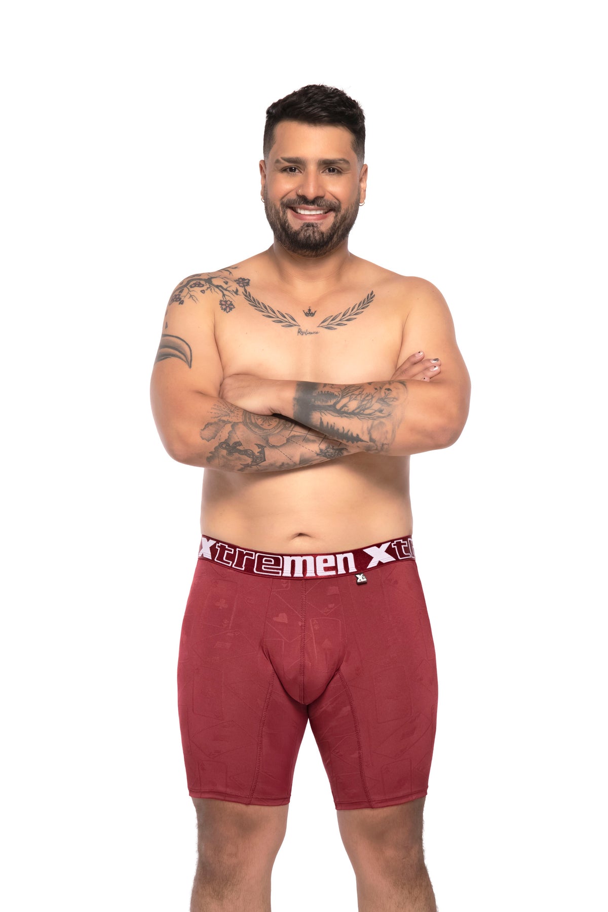 BOXER CLASICOEXTRAGRANDE MICROFIBRAJACQUARDNAIPE VINO