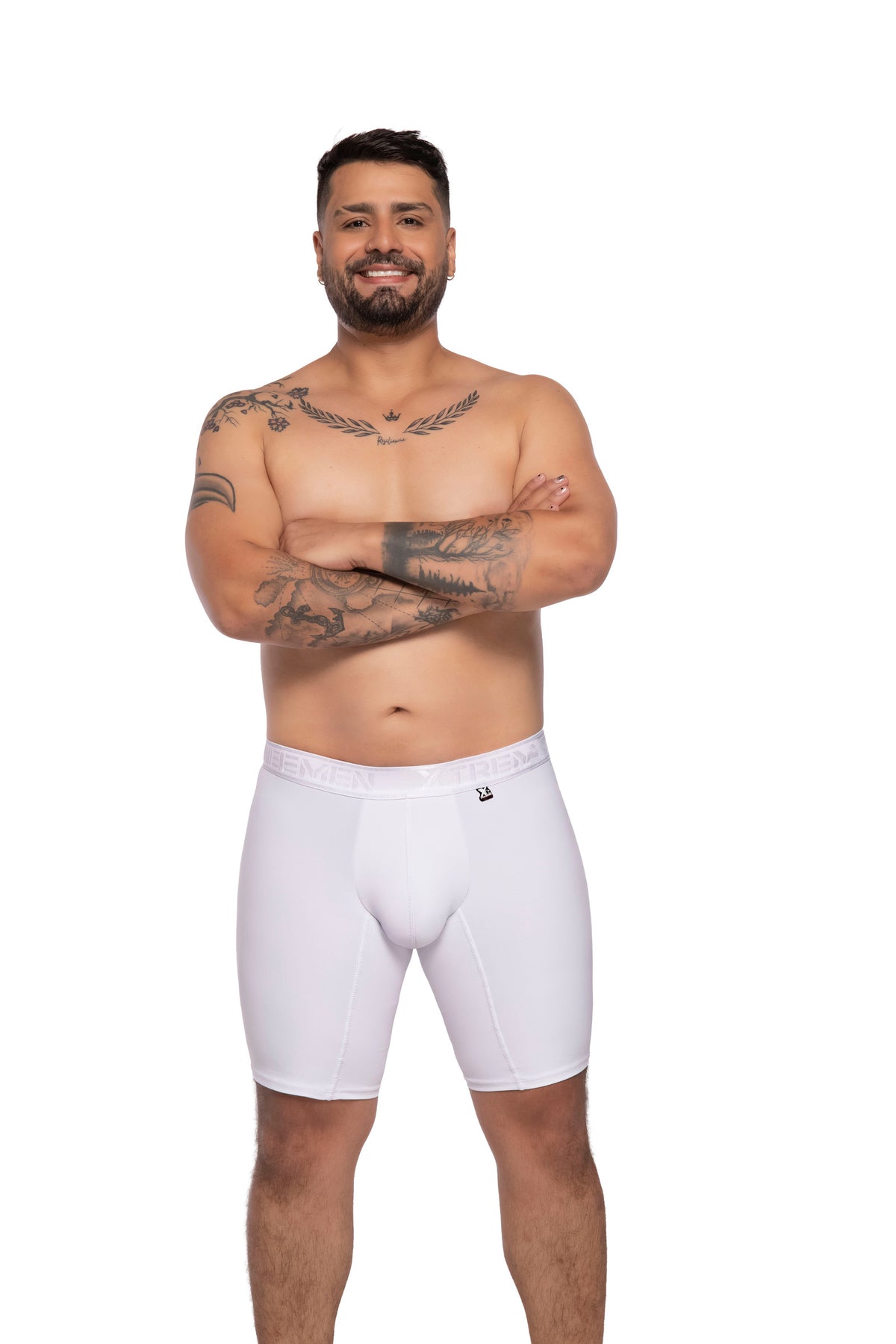 BOXER CLASICO EXTRAGRANDE MICROFIBRA NYLONBLANCO