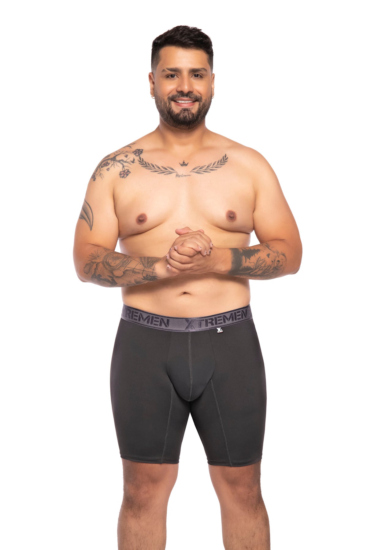 BOXER CLASICO EXTRAGRANDE MICROFIBRA NYLONGRIS OSC