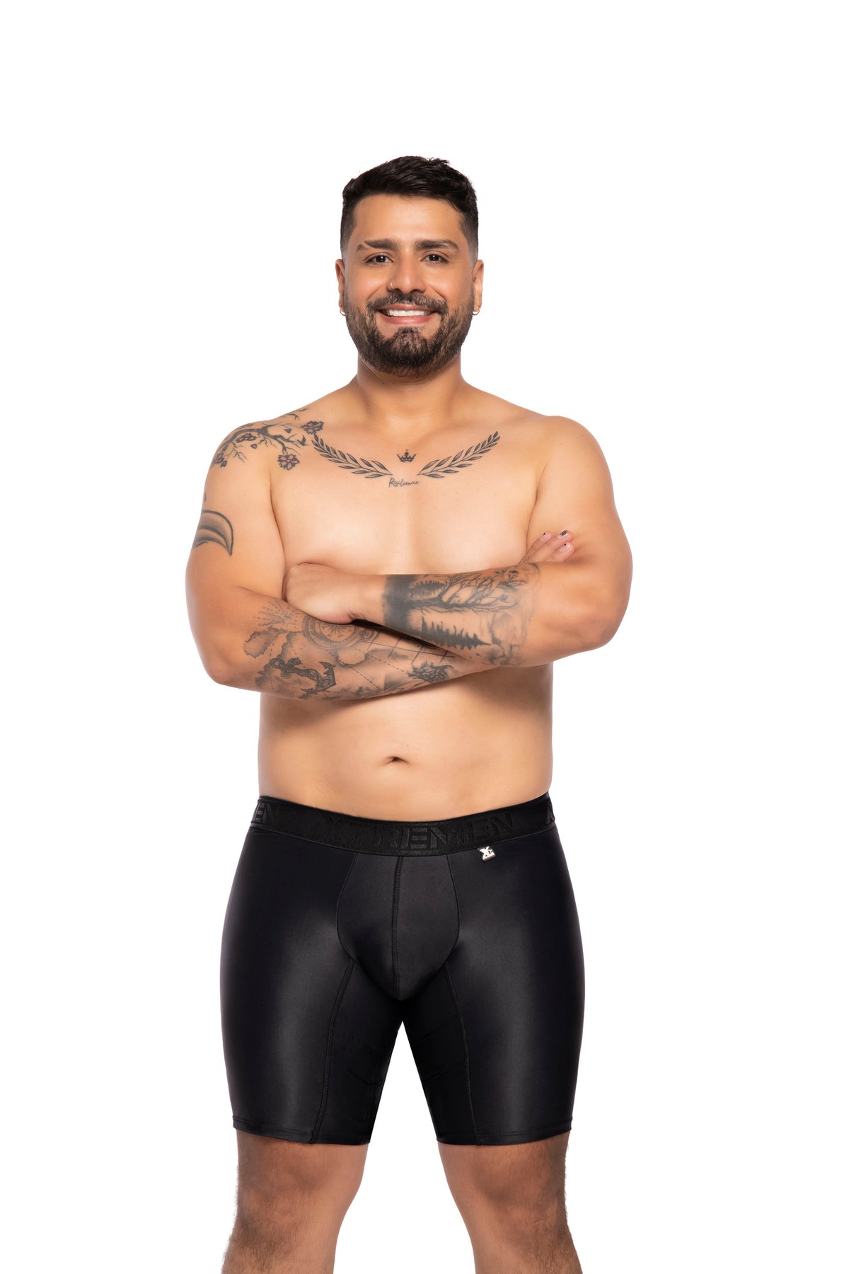 BOXER CLASICO EXTRAGRANDE MICROFIBRA NYLON NEGRO