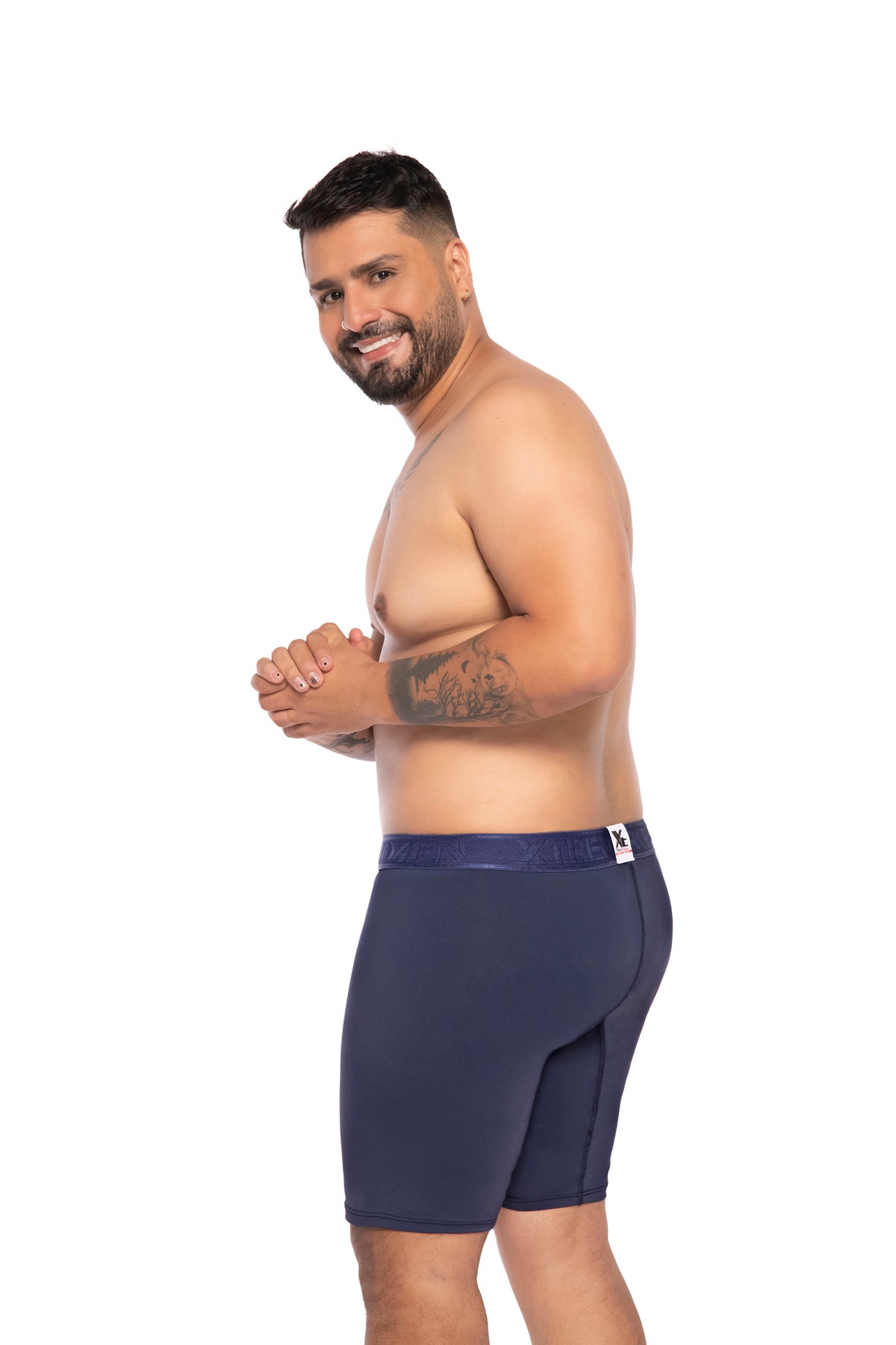 BOXER CLASICO EXTRAGRANDE MICROFIBRA NYLON AZUL OSC