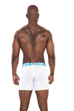 BOXER LARGO MICROFIBRA JACQUARD BLANCO
