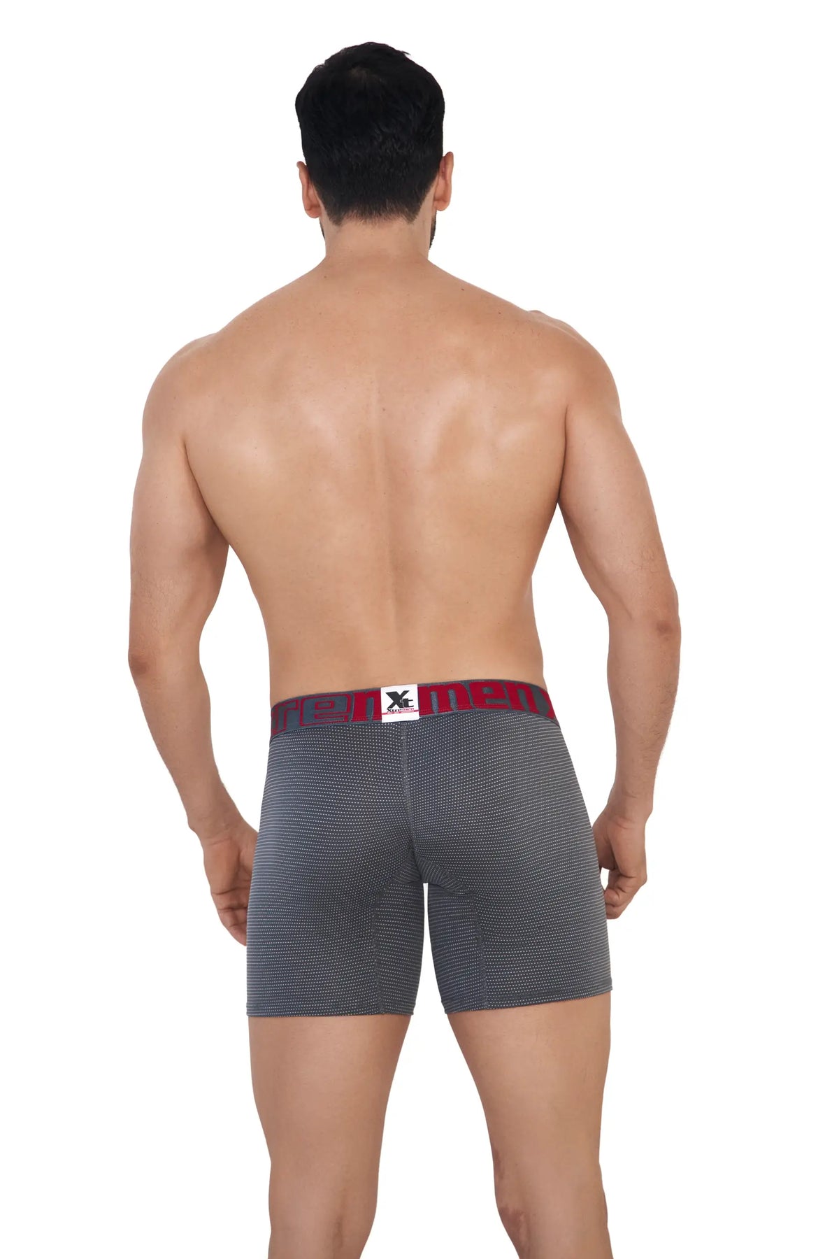 BOXER CLASICO FULL MICROFIBRA GRIS BLANCO