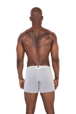 BOXER LARGO CON ABERTURA EN BRAGUETA GRIS JASPE