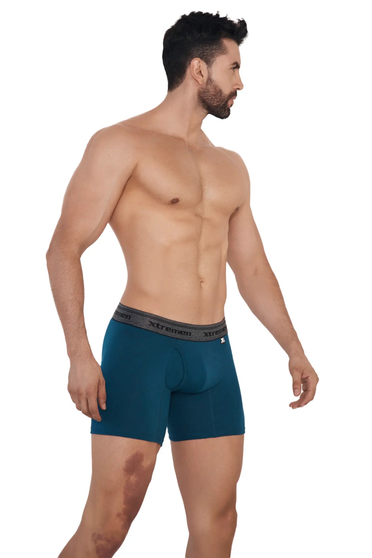 BOXER LARGO CON ABERTURA EN BRAGUETA PETROLEO JASPE