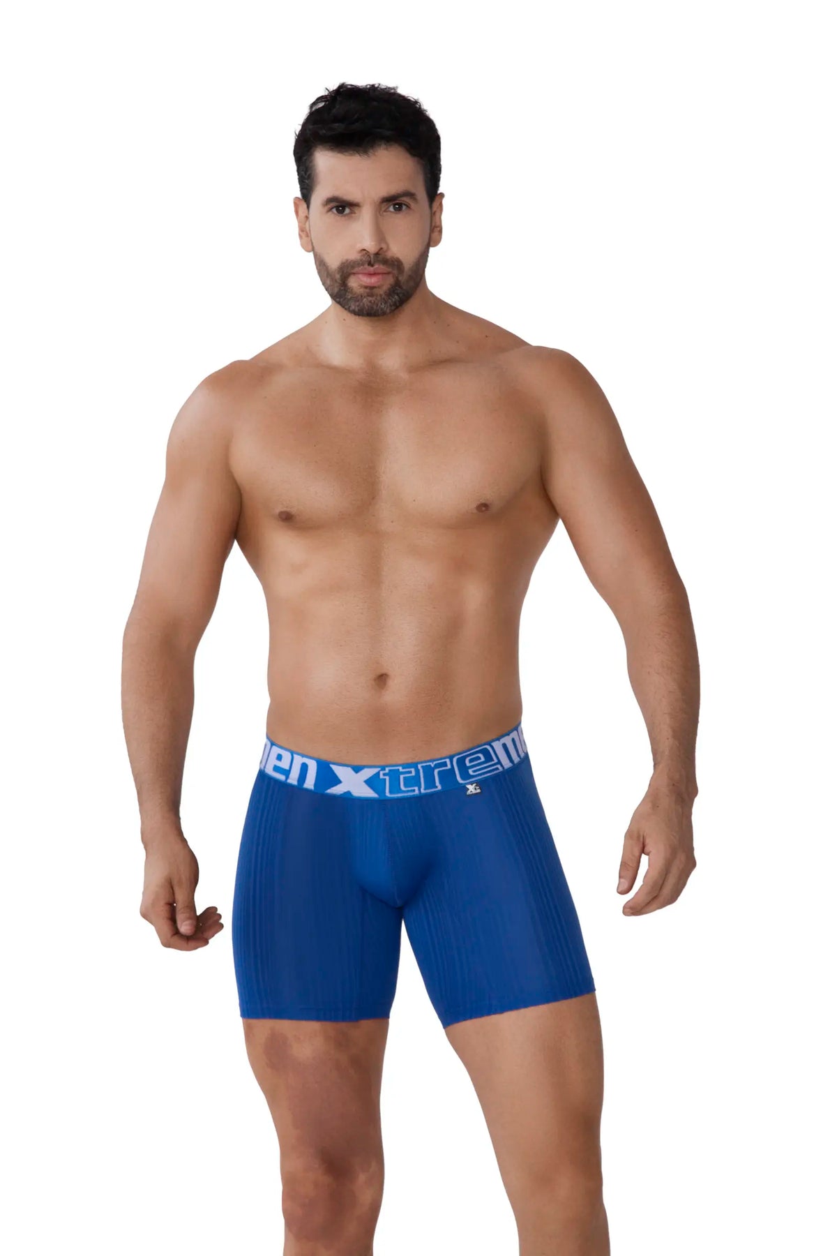 BOXER MICROFIBRA JACQUARD RAYAS AZUL REY