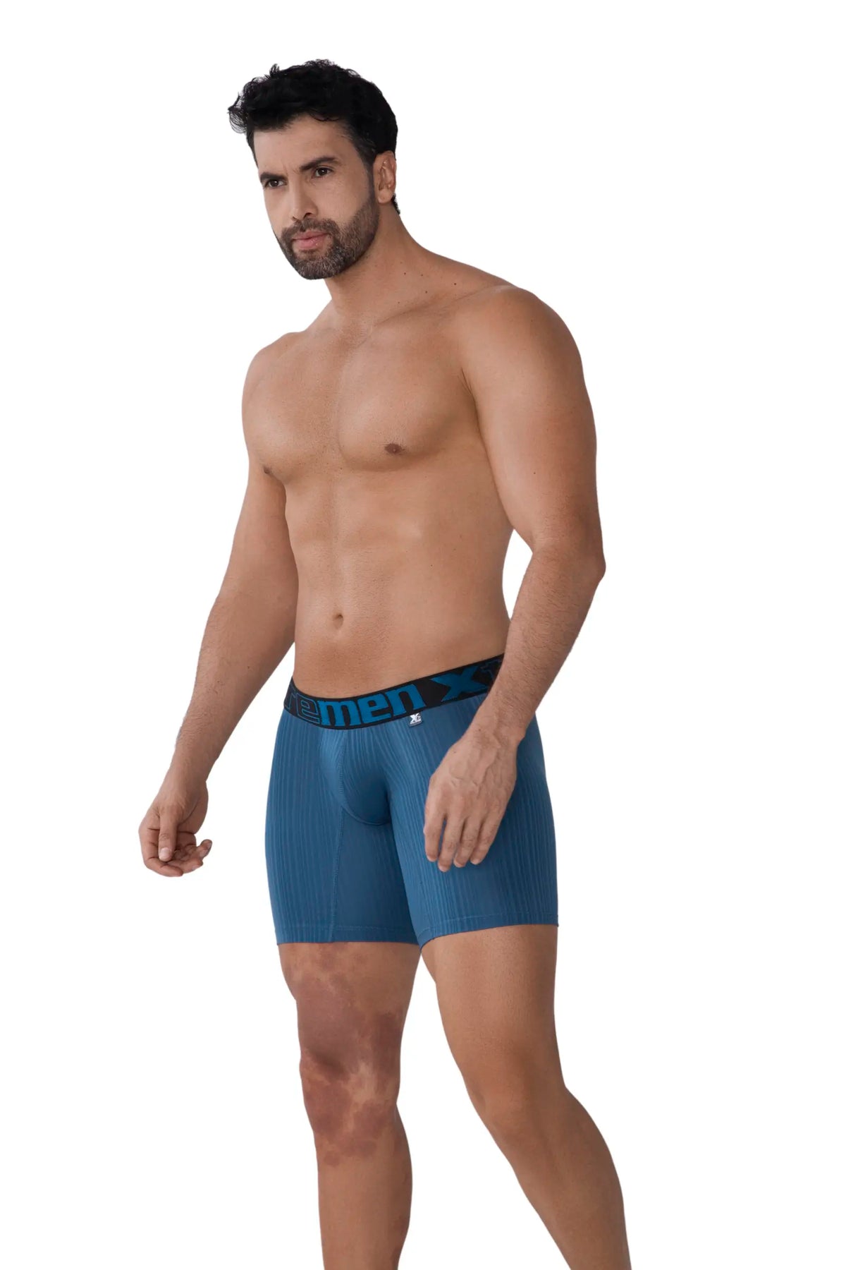 BOXER MICROFIBRA JACQUARD RAYAS PETROLEO