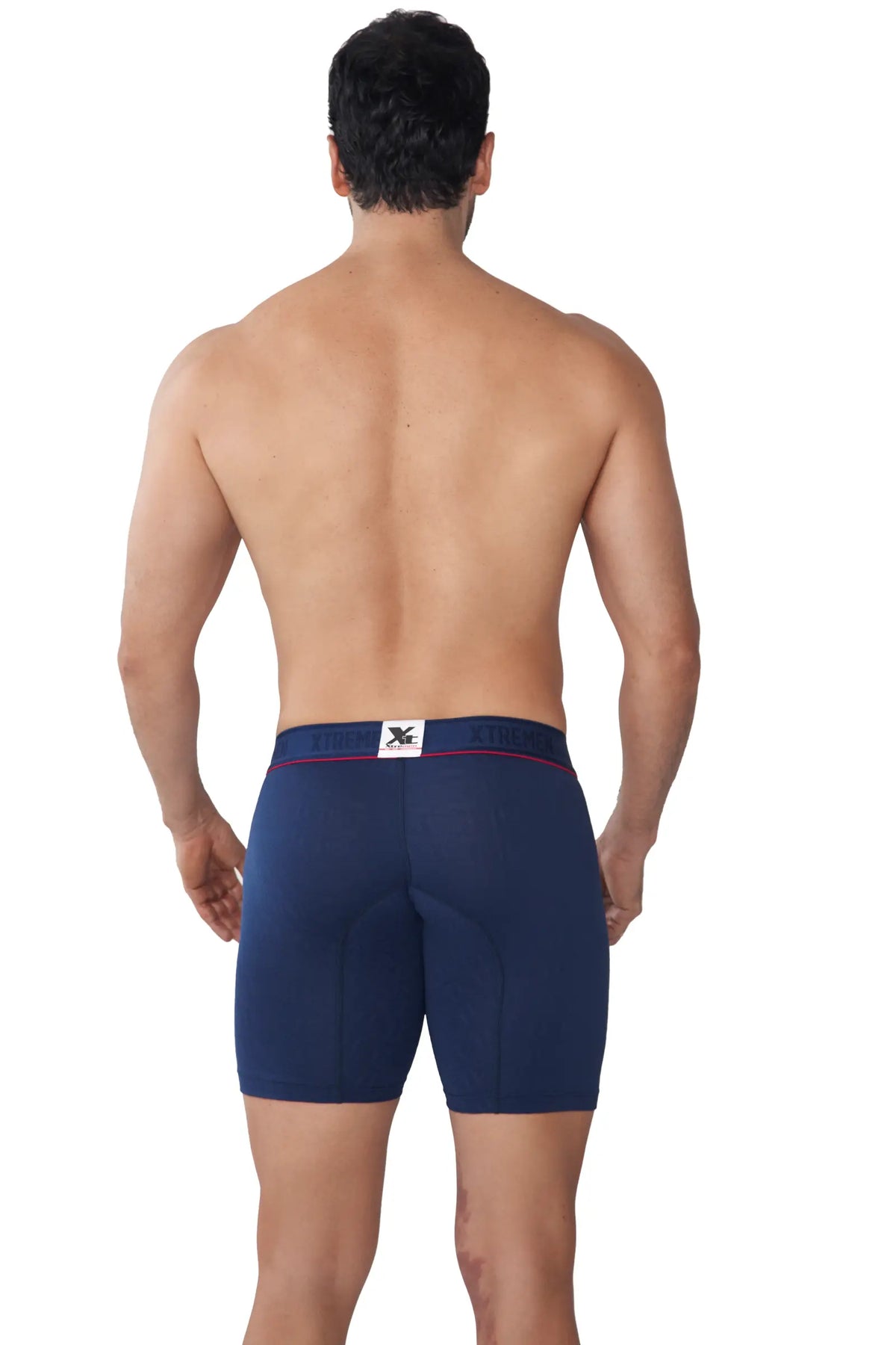 BOXER MICROFIBRA JACQUARD CUBOS AZUL OSCURO