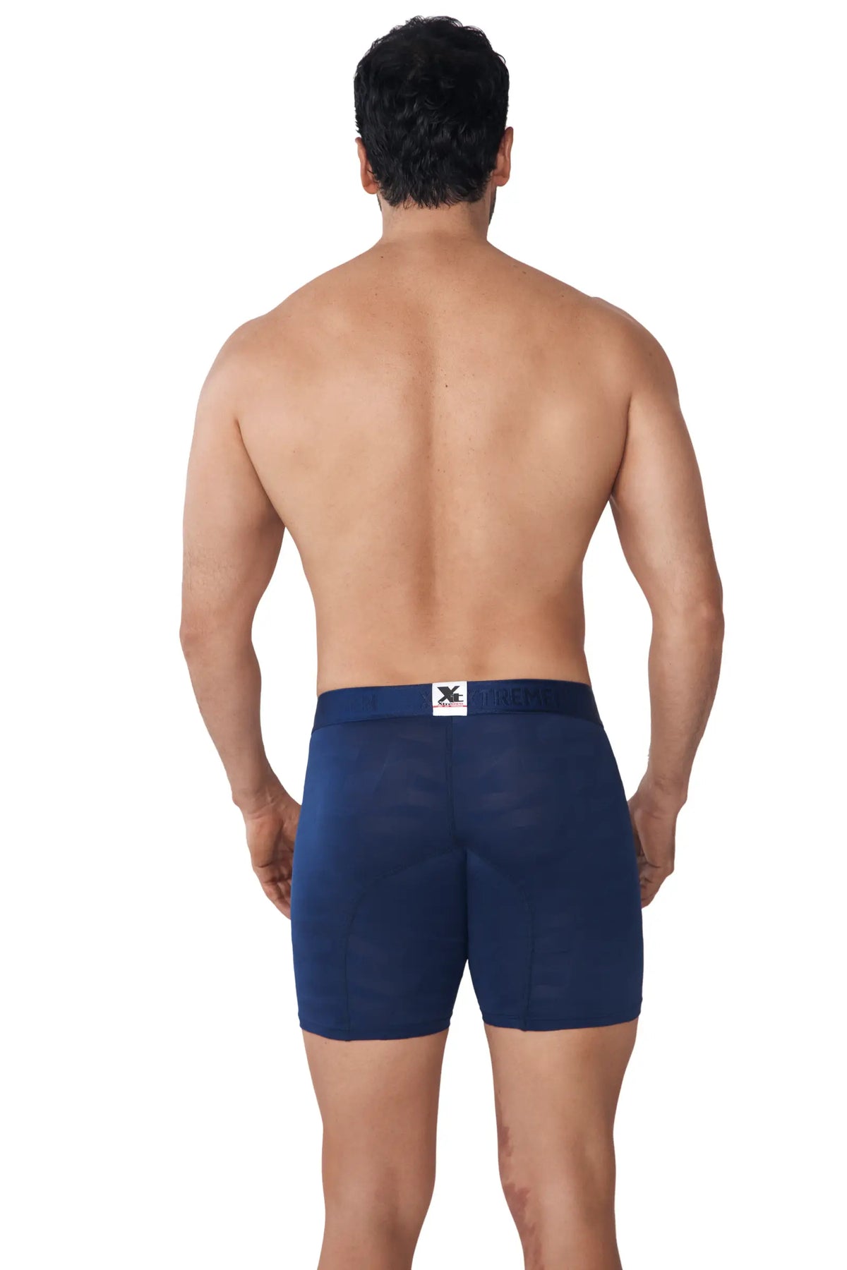 BOXER MICROFIBRA JACQUARD BLOQUESAZUL OSCURO