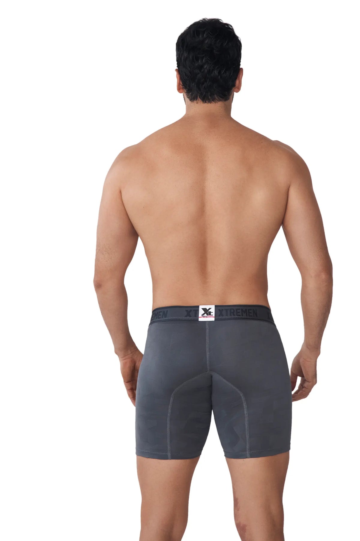 BOXER MICROFIBRA JACQUARD BLOQUES GRIS OSCURO