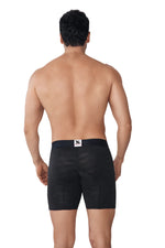 BOXER MICROFIBRA JACQUARD BLOQUES NEGRO