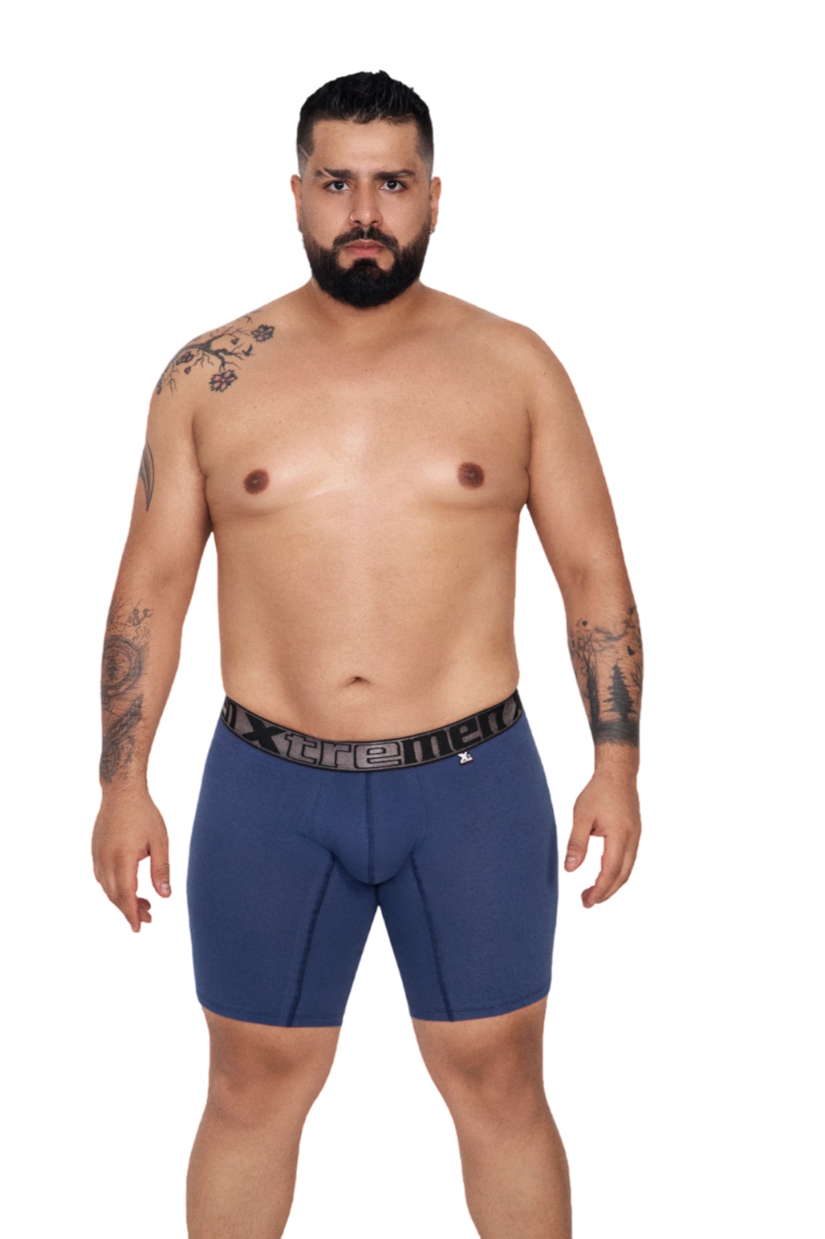 BOXER ALGODÓN FONDO ENTERO EXTRAGRANDE AZUL OSCURO