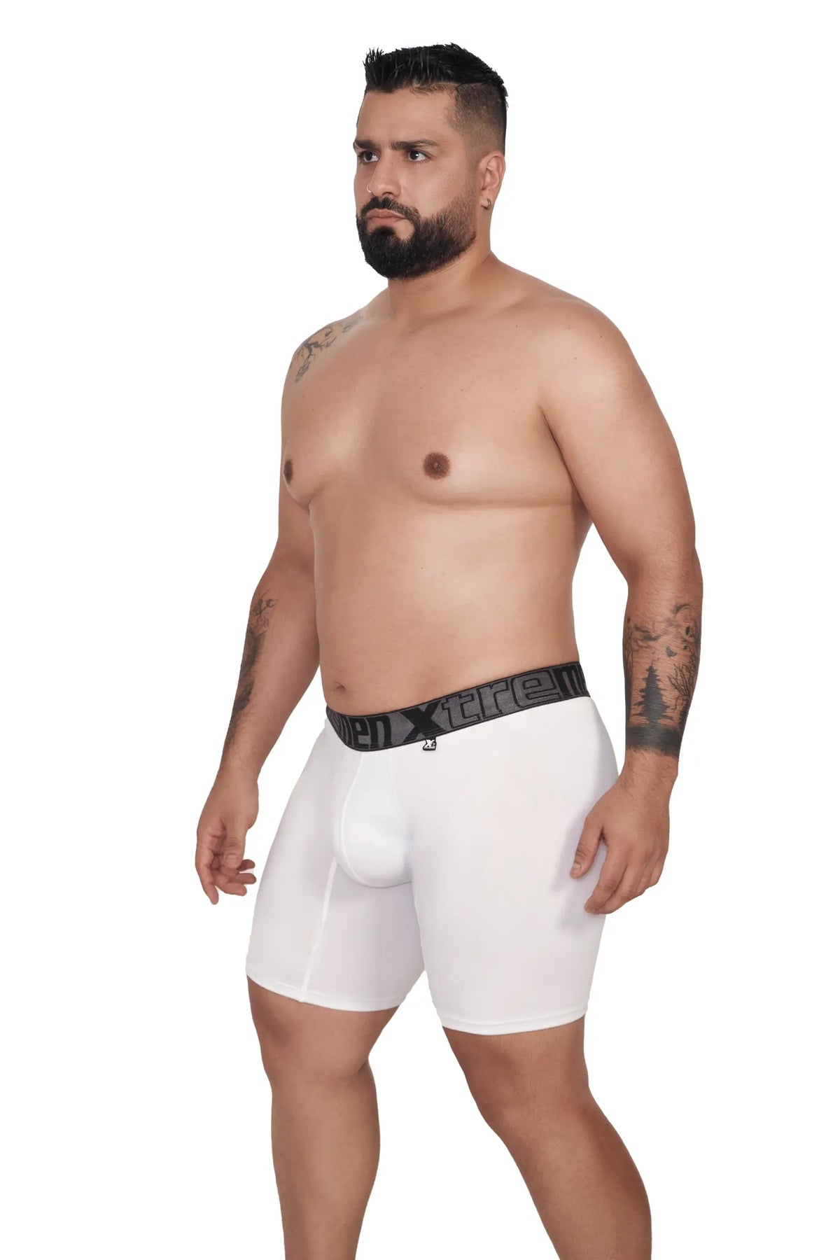 BOXER MICROFIBRA FONDO ENTERO EXTRAGRANDE BLANCO