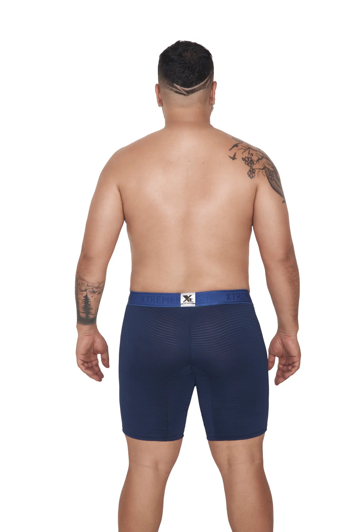 BOXER MICROFIBRA JACQUARD EXTRAGRANDE AZUL OSCURO