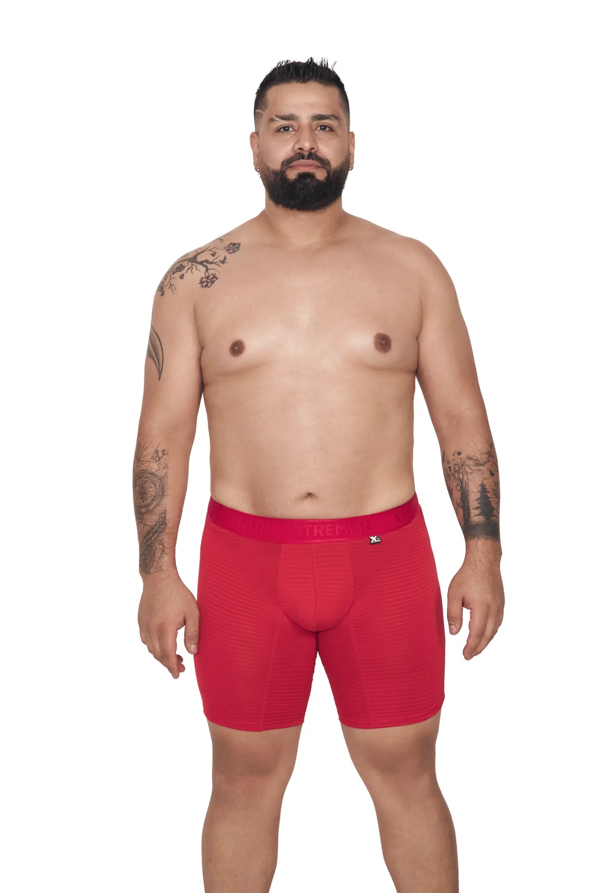 BOXER MICROFIBRA JACQUARD EXTRAGRANDE GRIS OSCURO