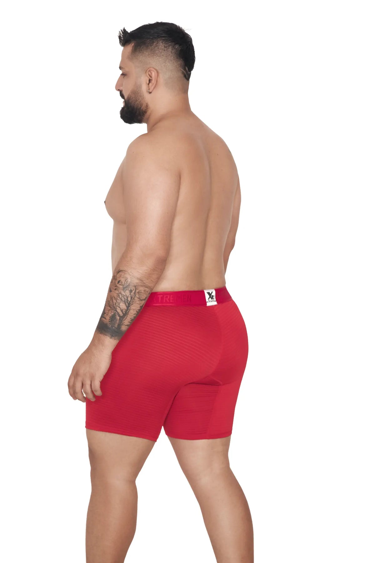 BOXER MICROFIBRA JACQUARD EXTRAGRANDE GRIS OSCURO