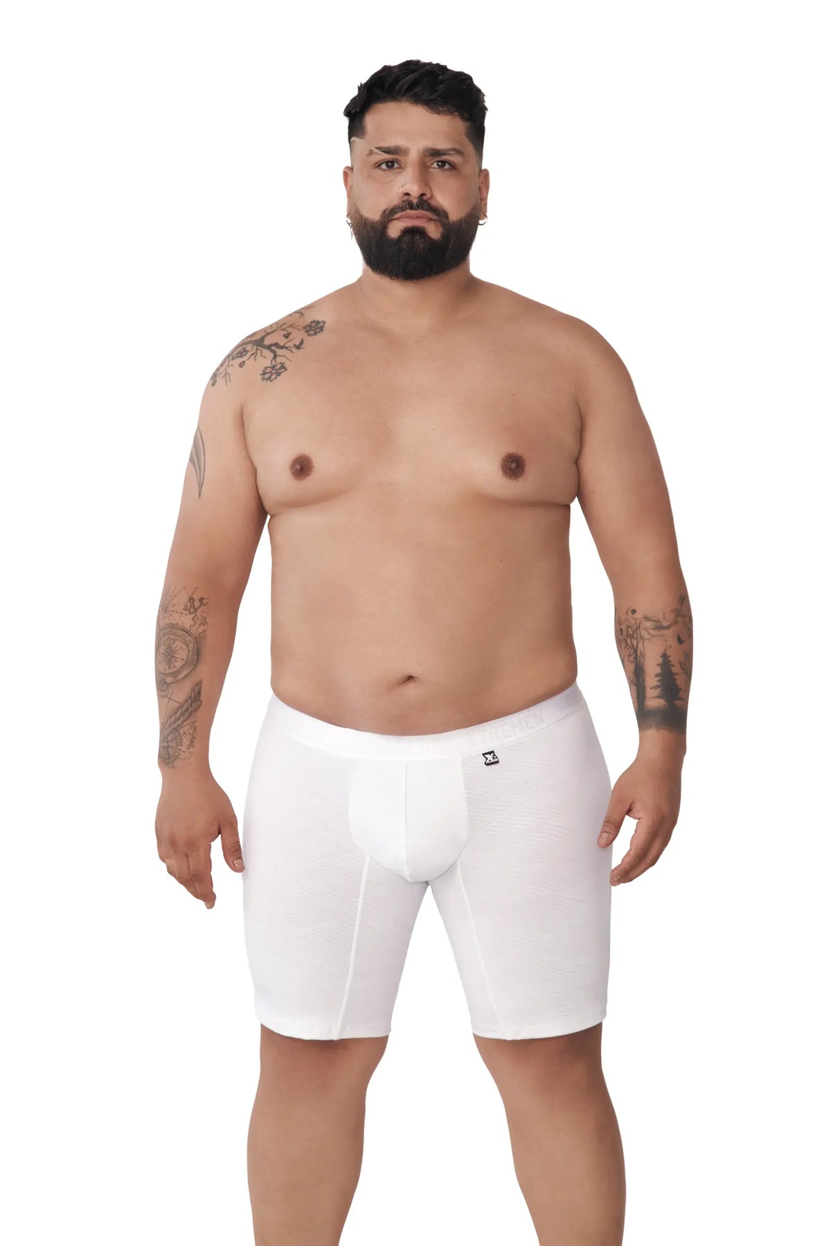BOXER MICROFIBRA JACQUARD ESPIGA EXTRAGANDE BLANCO