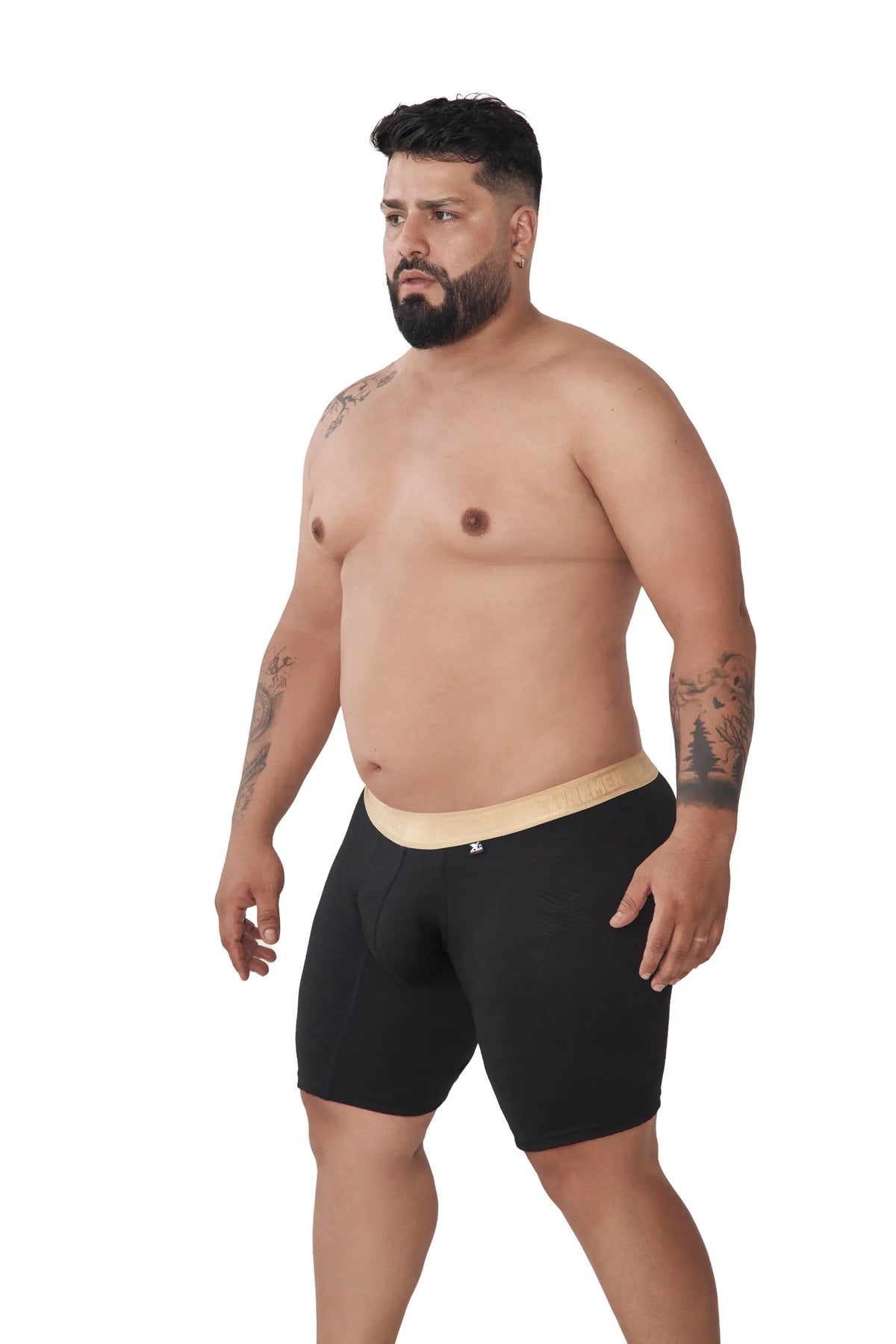 BOXER MICROFIBRA JACQUARD ESPIGA EXTRAGANDE NEGRO
