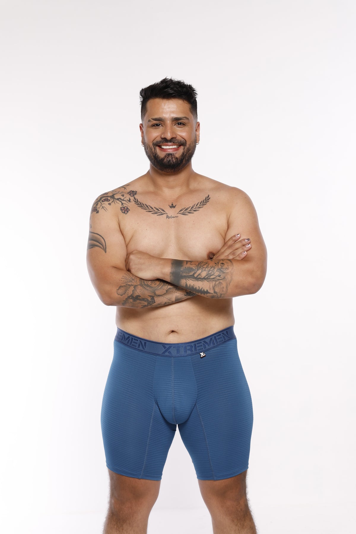 BOXER MICROFIBRA JACQUARD EXTRAGRANDE PETROLEO
