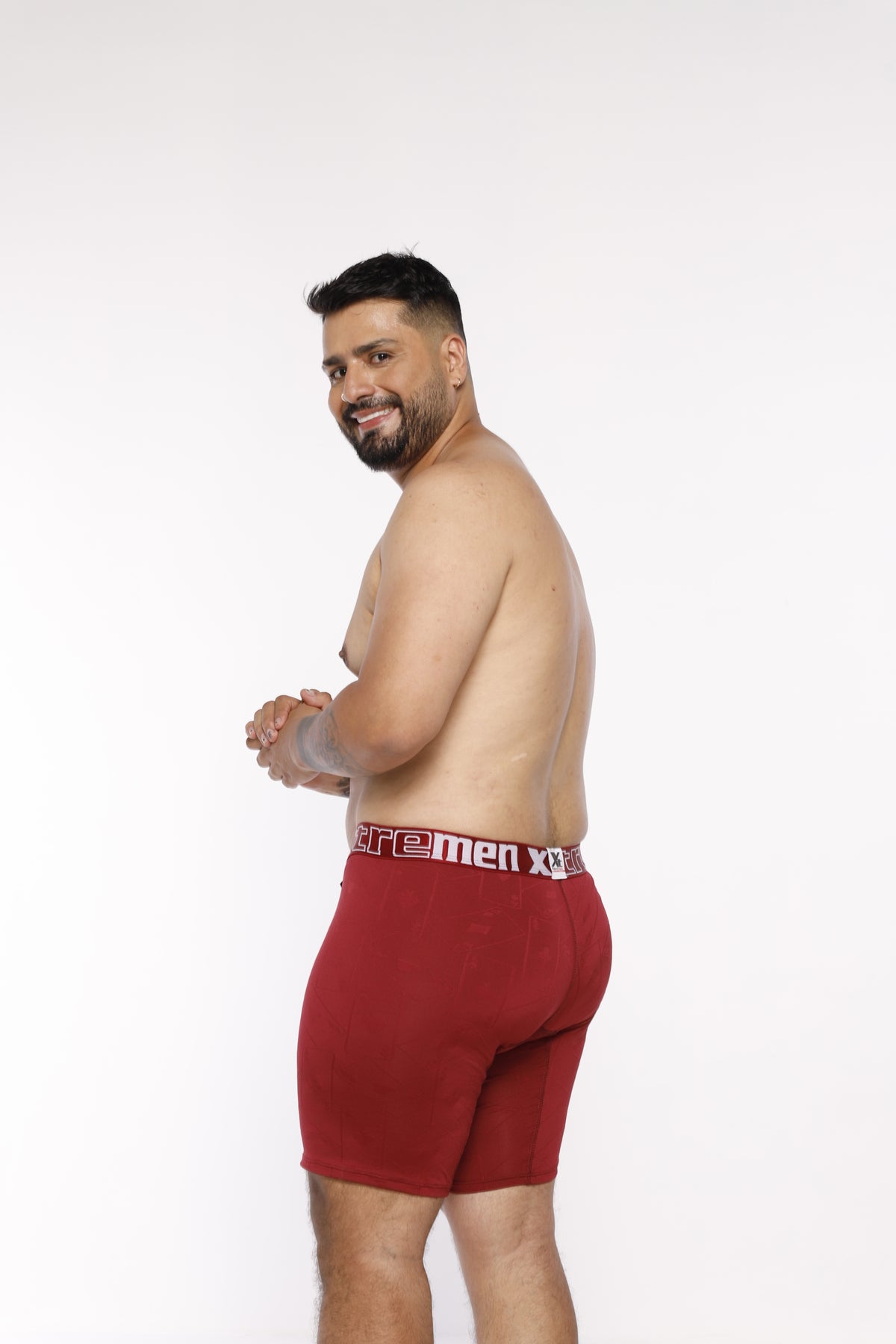 BOXER CLASICOEXTRAGRANDE MICROFIBRAJACQUARDNAIPE VINO