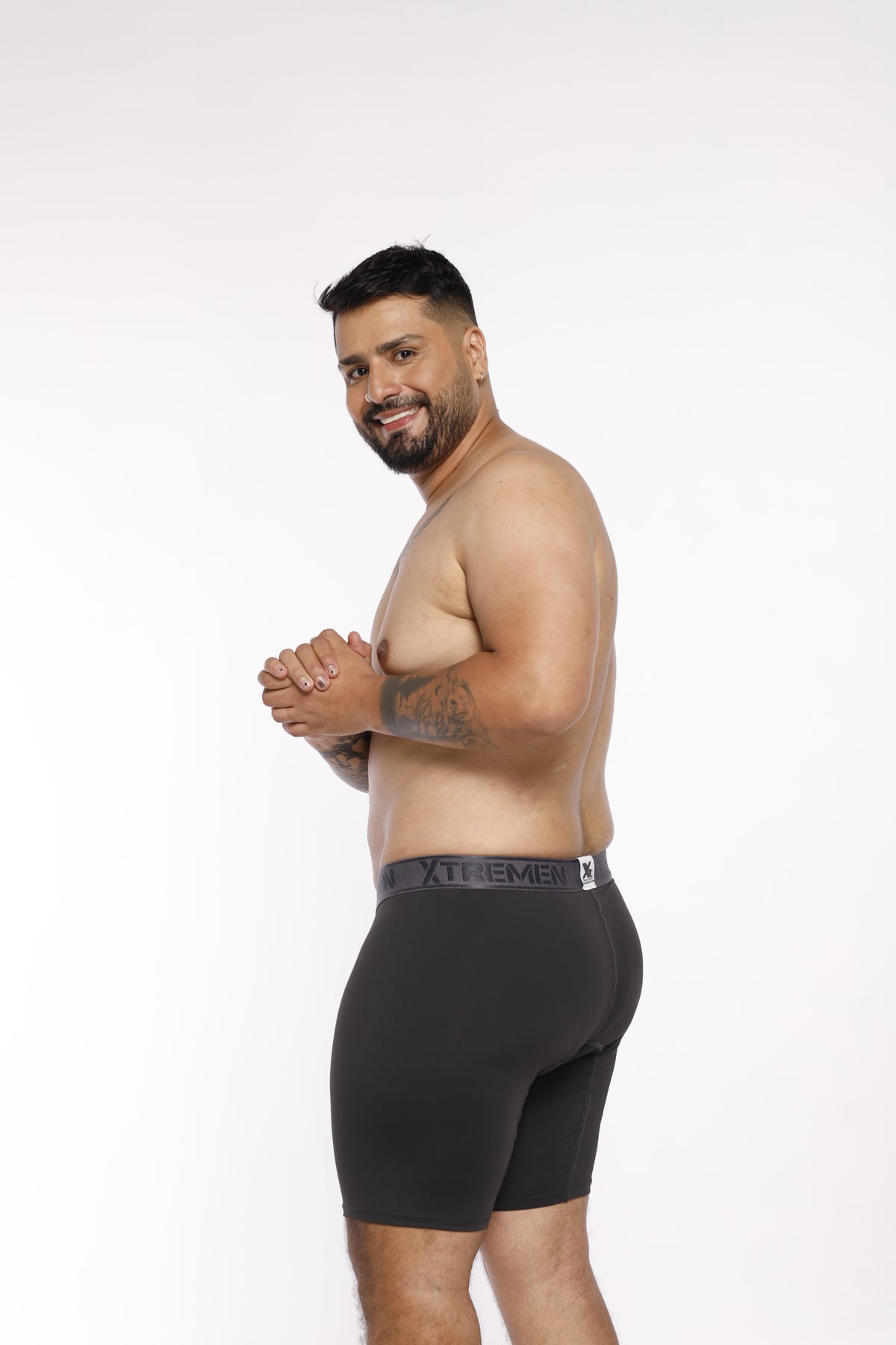 BOXER CLASICO EXTRAGRANDE MICROFIBRA NYLONGRIS OSC