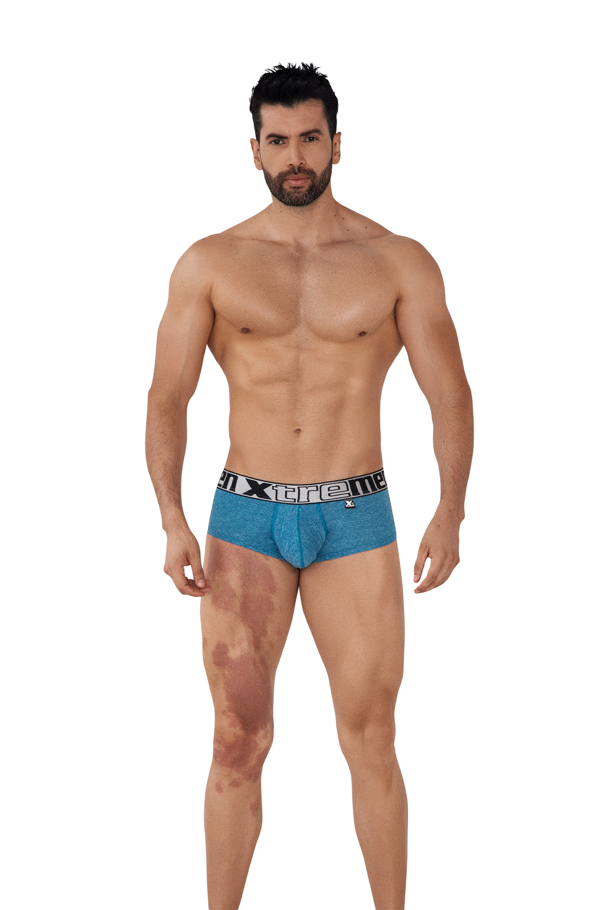 BRIEF MICROFIBRA JASPE 1X1 TURQUESA