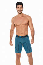 BOXER DEPORTIVO MICROFIBRA JASPE AZUL