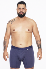 BOXER MICROFIBRA RAYA TIZA AZUL OSCURO
