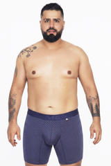 BOXER MICROFIBRA RAYA TIZA AZUL OSCURO