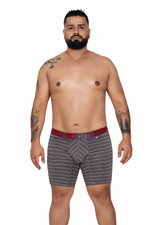 BOXER MICROFIBRA RAYAS EXTRAGRANDE ROJO