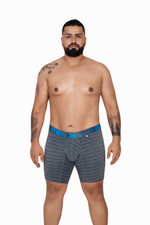 BOXER MICROFIBRA RAYAS EXTRAGRANDETURQUESA