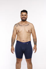 BOXER MICROFIBRA JACQUARD ESPIGA EXTRAGANDE AZUL OSCURO