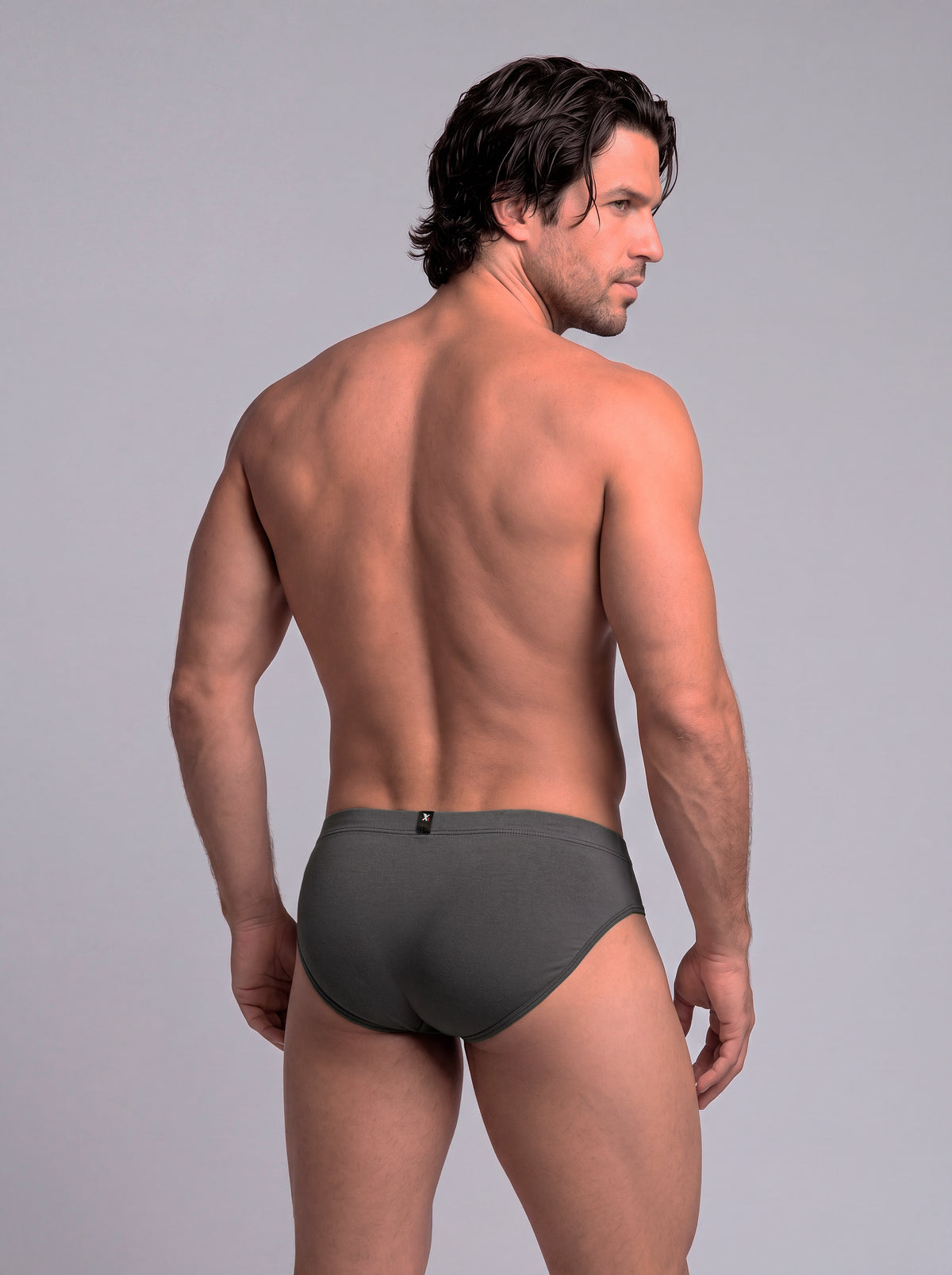 BRIEF SEXY MICROFIBRA F/ENTERO GRIS