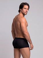BOXER CORTO MICROFIBRA JACQ DESAGUJADA NEGRO