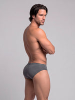 BRIEF SEXY MICROFIBRA JACQ DESAGUJADA GRIS