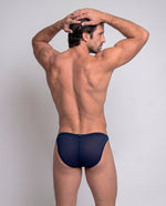 MINIBRIEF MICROFIBRA MALLA AZUL OSCURO
