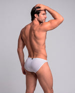 MINIBRIEF MICROFIBRA MALLA BLANCO