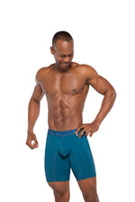 BOXER CLASICO LARGO NYLON PETROLEO