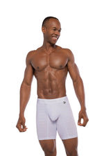 BOXER CLASICO LARGO MICROFIBRA JACQUARD GEMA BLANCO
