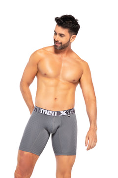 BOXER CLÁSICO LARGO MICROFIBRA JACQUARD COLMENA GRIS  OSC